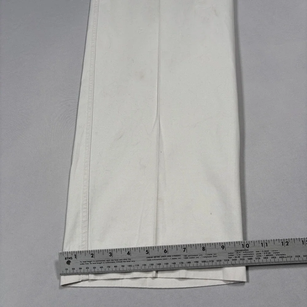 LL Bean Chino Pants Mens 38x34 (fits 37) Stone Khaki Cotton Twill Flat Front